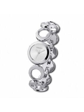 HP. LADIES' DKNY Stainless Steel Bracelet Watch with Silver Dial (Model: NY3196)